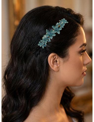 PEINETAS AZULES PARA INVITADAS DE BODAS Y GALAS | MADRINAS