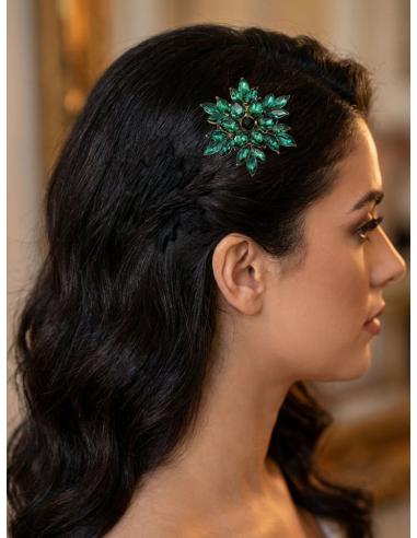 PEINETAS DE FIESTA Y BODA PEQUEÑA ESTRELLA VERDE | INVITADA MADRINA