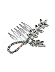 PEINETAS FIESTA Y BODA PLATEADAS DESTELLO CRISTAL | INVITADA MADRINA