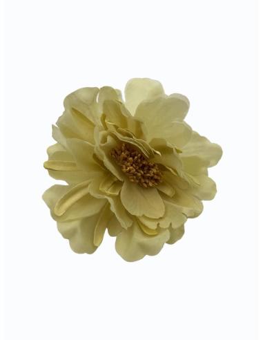FLORES BODA Y FIESTA AMARILLAS DE TELA | PINZA Y BROCHE