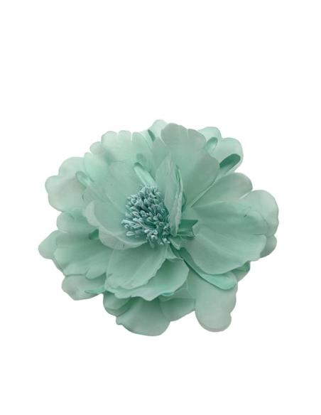 FLORES BODA Y FIESTA VERDE AGUA DE TELA | PINZA Y BROCHE