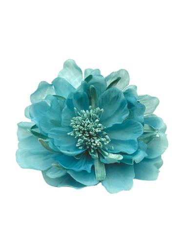 FLORES BODA Y FIESTA AZULES DE TELA | PINZA Y BROCHE