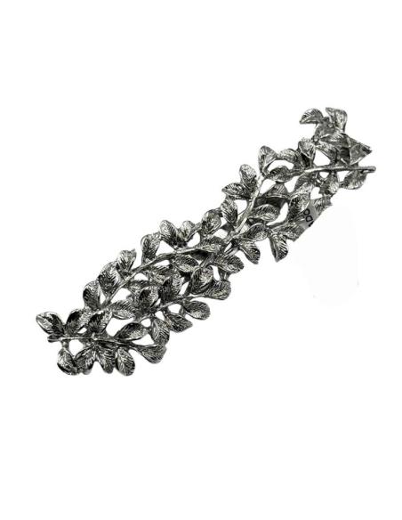 BROCHES PLATEADOS CON PEQUEÑAS HOJAS PARA BODAS | BAUTIZO Y COMUNION