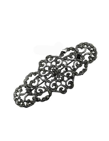 BROCHES PLATEADO ENVEJECIDO PARA INVITADA DE BODAS | NOVIA MADRINA