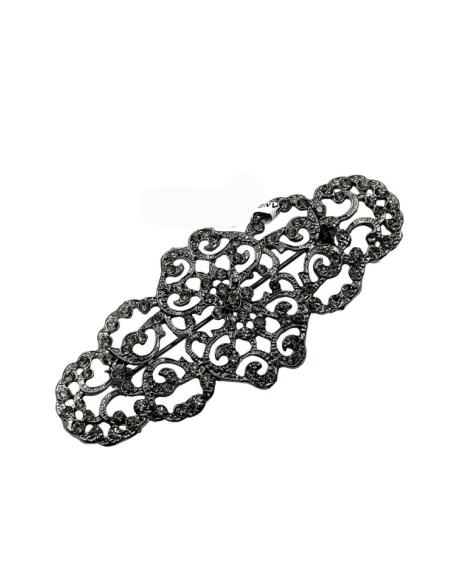 BROCHES PLATEADO ENVEJECIDO PARA INVITADA DE BODAS | NOVIA MADRINA
