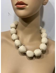 COLLARES DE MUJER BEIGE GRANDES CORTOS PARA DIA | BAUTIZO 2