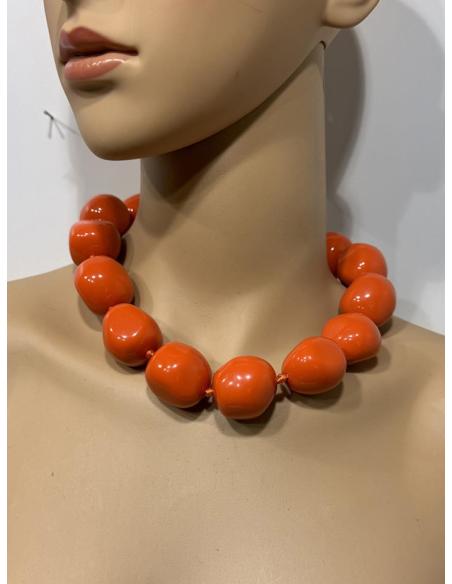 COLLARES DE MUJER NARANJAS CORTOS PARA DIARIO | BAUTIZO