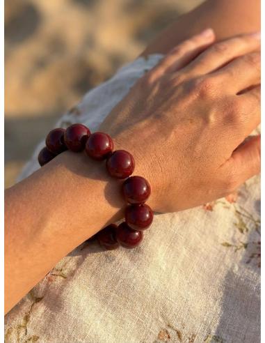 PULSERAS DE MUJER GRANATES ELASTICAS GRANDES | BAUTIZO