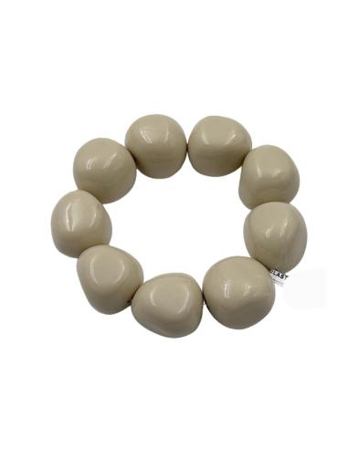 PULSERAS BEIGE DE MUJER ELASTICAS GRANDES | BAUTIZO