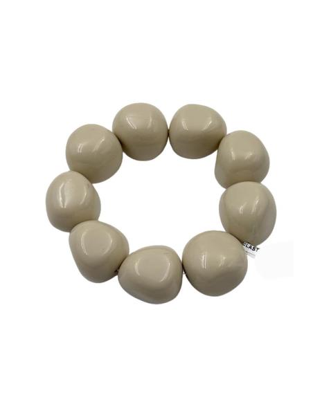PULSERAS BEIGE DE MUJER ELASTICAS GRANDES | BAUTIZO