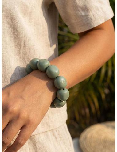 PULSERAS VERDES DE MUJER ELASTICAS GRANDES | BAUTIZO