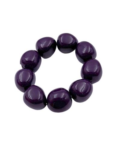 PULSERAS MORADAS DE MUJER ELASTICAS GRANDES | BAUTIZO