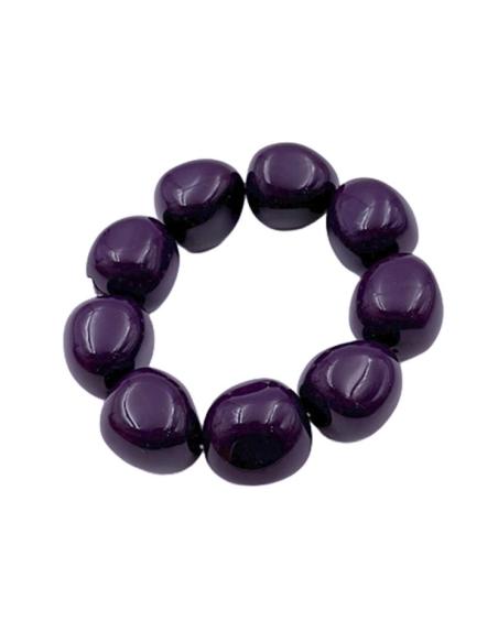 PULSERAS MORADAS DE MUJER ELASTICAS GRANDES | BAUTIZO