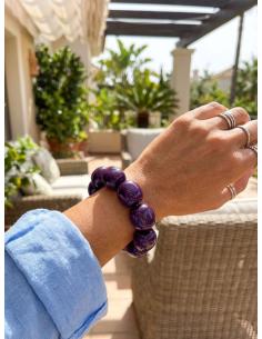 PULSERAS MORADAS DE MUJER ELASTICAS GRANDES | BAUTIZO 2