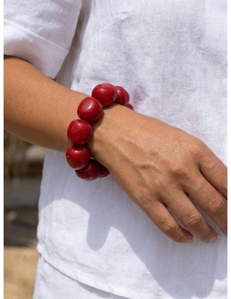 PULSERAS ROJAS DE MUJER ELASTICAS GRANDES | BAUTIZO