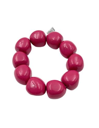 PULSERAS FUCSIAS DE MUJER ELASTICAS GRANDES | BAUTIZO