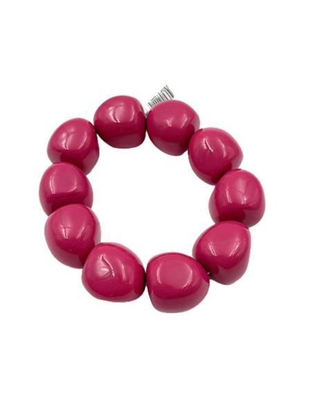 PULSERAS FUCSIAS DE MUJER ELASTICAS GRANDES | BAUTIZO