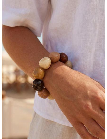 PULSERAS MARRONES DE MUJER ELASTICAS GRANDES | BAUTIZO