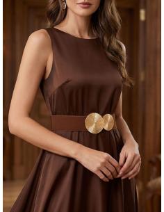 CINTURONES FIESTA Y BODA MARRONES ELASTICOS | INVITADAS MODA MUJER 2