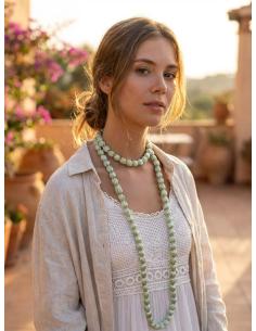 Imagen del producto COLLARES MUJER LARGOS VERDE AGUA DE SEDA | ELEGANTES PARA BAUTIZOS