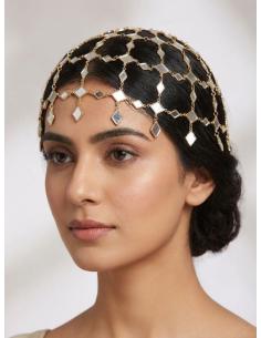 TOCADOS FIESTA CASQUETE BOHO CHIC DORADO | ESTILO IBICENCO