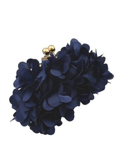 BOLSOS MADRINA E INVITADA AZUL MARINO CON PETALOS | BAUTIZO Y BODA