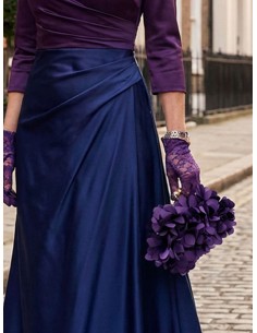BOLSOS MADRINA E INVITADA MORADOS CON PETALOS TELA | BAUTIZO Y BODA 2