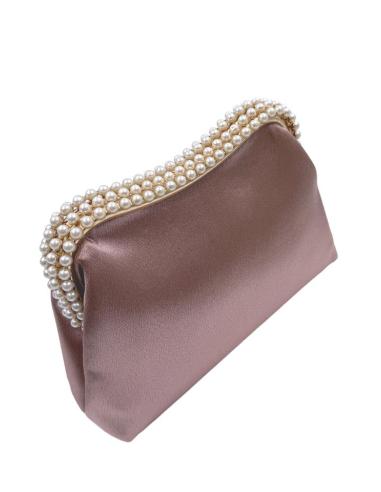 BOLSO MADRINA E INVITADA ROSA CON BOQUILLA PERLAS | BOLSO DE MANO CON CADENA