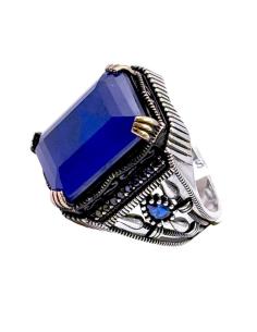 Imagen del producto ANILLOS PLATA DE HOMBRE SELLO PIEDRA MARINO | JOYA CABALLERO
