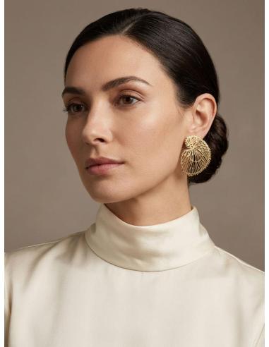 PENDIENTES DORADOS CARACOLA MADRINA E INVITADA | BODA GALA