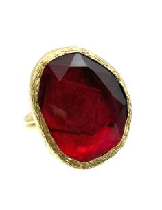 ANILLOS GRANDES ROJOS DE CRISTAL PARA BODA | INVITADA BODA