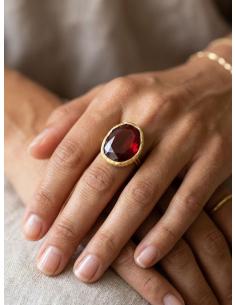 ANILLOS GRANDES ROJOS DE CRISTAL PARA BODA | INVITADA BODA 2