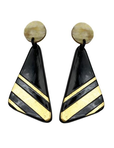 PENDIENTES LARGOS NEGROS ELEGANTE Y ACTUAL DISEÑO | DIA Y NOCHE