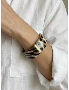 PULSERAS MUJER BRAZALETE ANIMAL PRIINT CON LUNARES | LOOK DIA 2