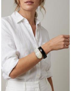 PULSERAS ETNICAS PARA MUJER DE ASTA BLANCO Y NEGRO | ESTILO TRIBAL 2