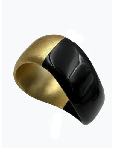 BRAZALETES ORIGINALES ANCHOS EN DORADO Y NEGRO | PULSERAS DIA Y NOCHE