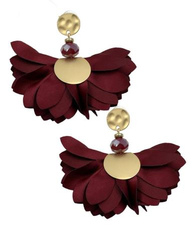 Pendientes de Tela Tipo Abanico para Flamenca, Invitada y Eventos