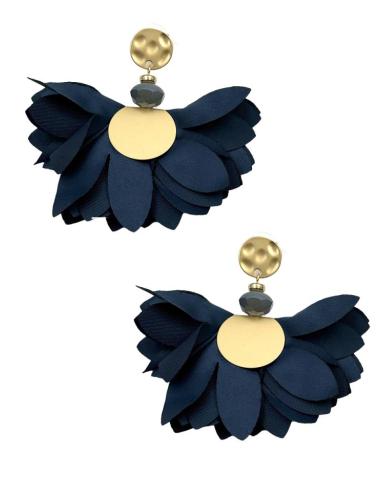 Pendientes de Tela Tipo Abanico para Flamenca, Invitada y Eventos
