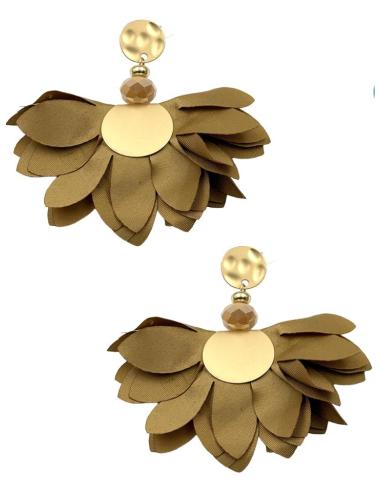 Pendientes de Tela Tipo Abanico para Flamenca, Invitada y Eventos