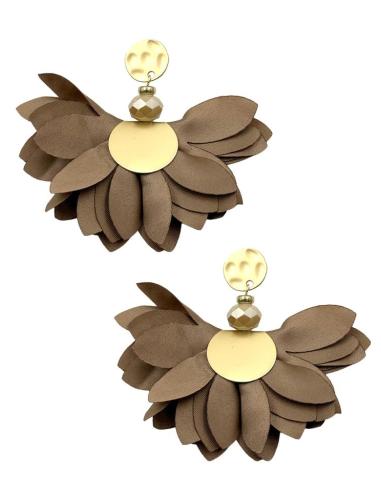 Pendientes de Tela Tipo Abanico para Flamenca, Invitada y Eventos