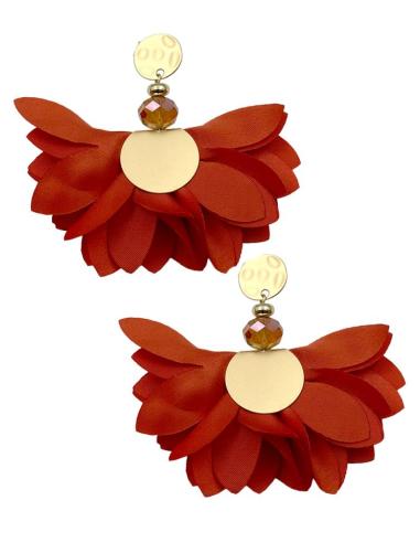 Pendientes de Tela Tipo Abanico para Flamenca, Invitada y Eventos