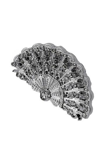 BROCHES PEQUEÑOS PLATEADOS ABANICO VINTAGE | ACCESORIO MUJER
