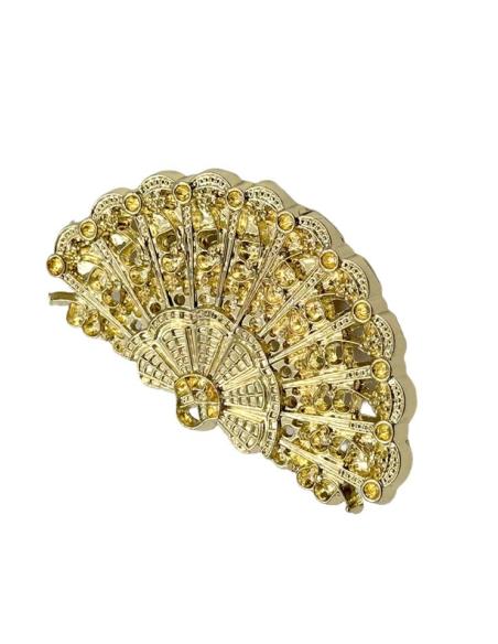 BROCHES PEQUEÑOS DORADOS ABANICO VINTAGE | ACCESORIO MUJER