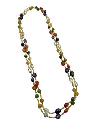 COLLARES LARGOS DE PIEDRAS NATURALES EN MULTICOLOR | INVITADA BAUTIZO