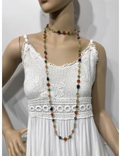 COLLARES LARGOS DE PIEDRAS NATURALES EN MULTICOLOR | INVITADA BAUTIZO 2