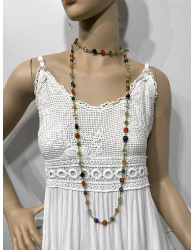 COLLARES LARGOS DE PIEDRAS NATURALES EN MULTICOLOR | INVITADA BAUTIZO