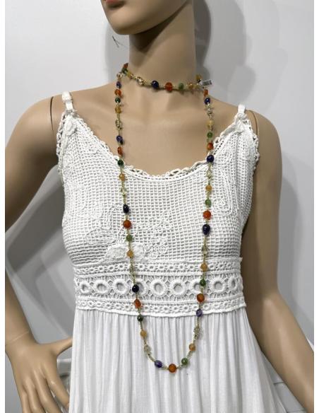 COLLARES LARGOS DE PIEDRAS NATURALES EN MULTICOLOR | INVITADA BAUTIZO