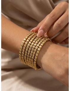 PULSERAS ANCHAS DORADAS ESTILO TRIBAL | BOHO CHIC Y CASUAL 2
