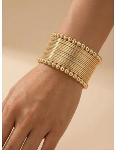 PULSERAS DORADAS ESTILO BRAZALETE SEMANARIO | MUJER CASUAL 2