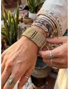 PULSERAS DORADAS ARTESANALES ESTILO BOHEMIO | ETNICO Y CASUAL 2